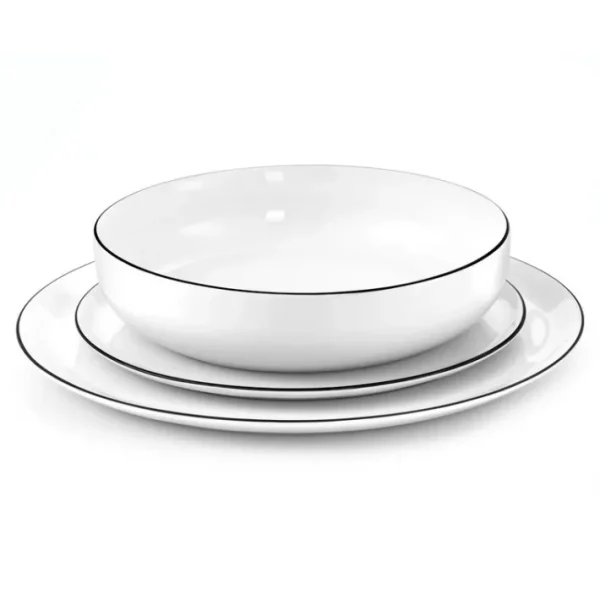 Assiette à salade et pâtes Yaka Noir, Médard de Noblat