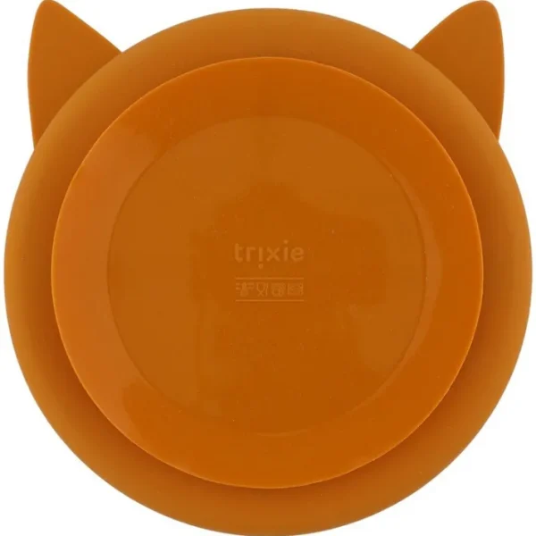Assiette compartiments silicone avec ventouse Mr Fox, Trixie