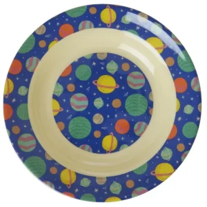 Assiette Creuse bleu Galaxy Print en mélamine, Rice