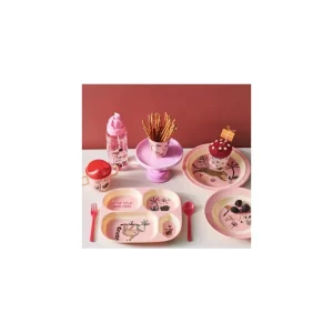 Assiette creuse rose Flamant en mélamine, Rice