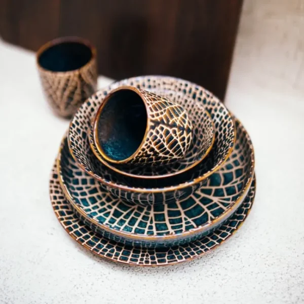 Assiette dessert 22 cm Lotus Bronze, Pomax