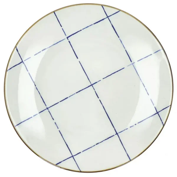 Assiette plate Anafi Bleu, Pomax