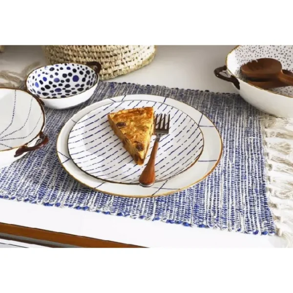 Assiette plate Anafi Bleu, Pomax