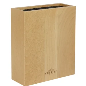 Bloc Couteaux rectangulaire en bois de Hêtre, Cristel