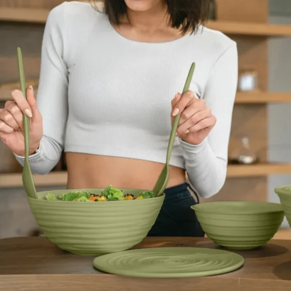 Bol avec couvercle Tierra Vert Algue, Guzzini