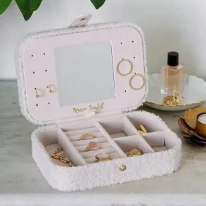 Boîte à Bijoux de Voyage Brigitte Moumoute Blanc, Maison Scarlett