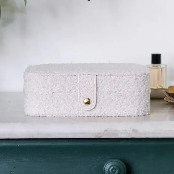 Boîte à Bijoux de Voyage Brigitte Moumoute Blanc, Maison Scarlett