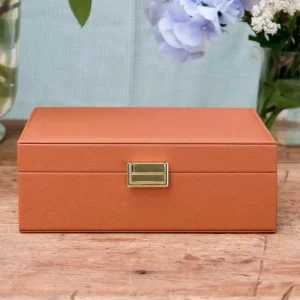 Boîte à Bijoux Louise Cuir Camel, Maison Scarlett