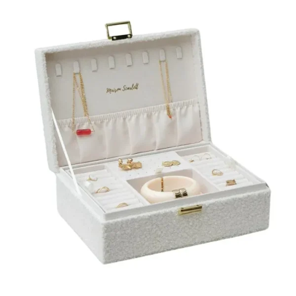Boîte à Bijoux Louise Moumoute Blanc, Maison Scarlett