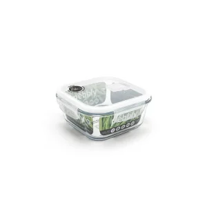 Boîte carrée en verre 800 ml, Pebbly