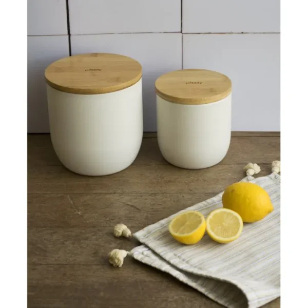 Boîte de conservation en métal et bambou 650 ml, Pebbly