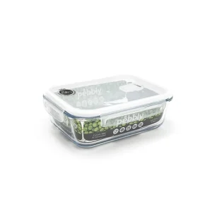 Boîte rectangulaire en verre 1.5L, Pebbly