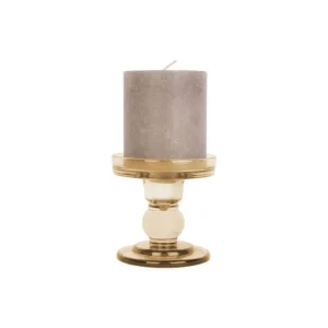 Bougeoir Glass Art Sand Brown, Present Time