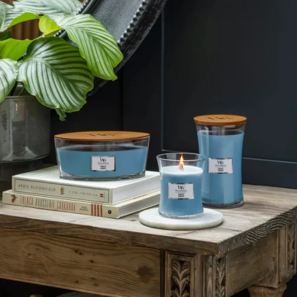 Bougie Ellipse parfumée Tempête, Woodwick