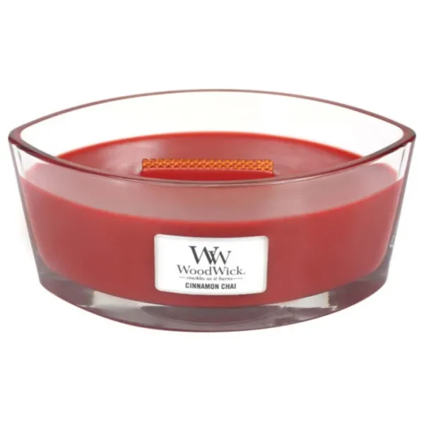 Bougie parfumée Ellipse Chaï à la cannelle, Woodwick