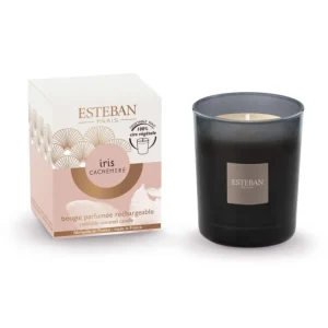 Bougie parfumée initiale 180g Iris Cachemire, Esteban