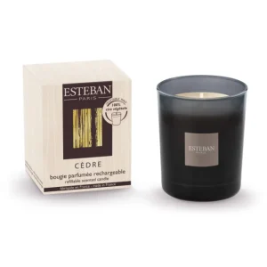Bougie parfumée initiale 180g Cèdre, Esteban