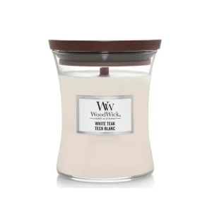 Bougie parfumée Teck blanc, Woodwick
