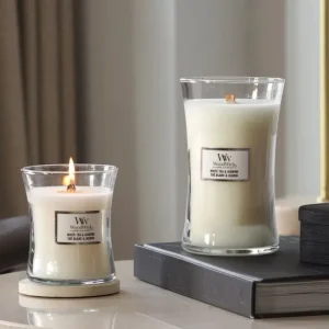 Bougie parfumée Thé blanc & Jasmin, Woodwick