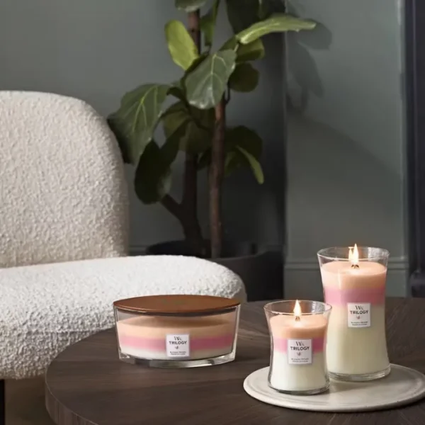 Bougie parfumée Trilogy Verger en Fleurs, Woodwick