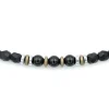 Bracelet Homme 3 tours Magnetic Gentleman Tourmaline Noire, Têtes Blondes