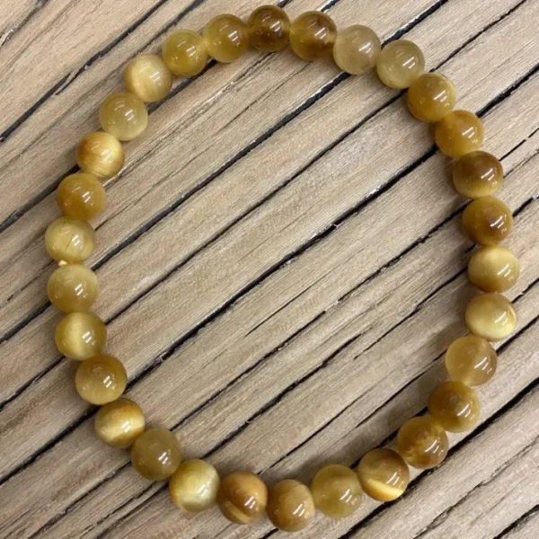 Bracelet Œil de Tigre doré, Koukouma & Co