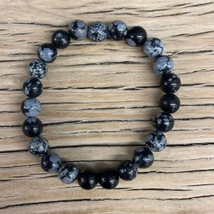 Bracelet Obsidienne Flocon de neige, Koukouma & Co