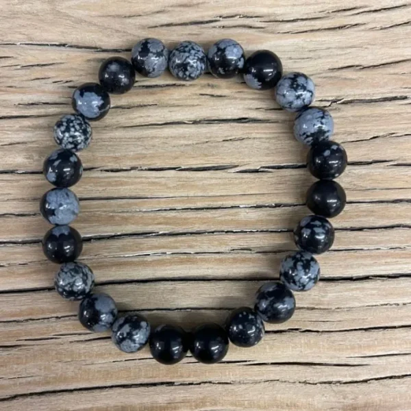 Bracelet Obsidienne Flocon de neige, Koukouma & Co