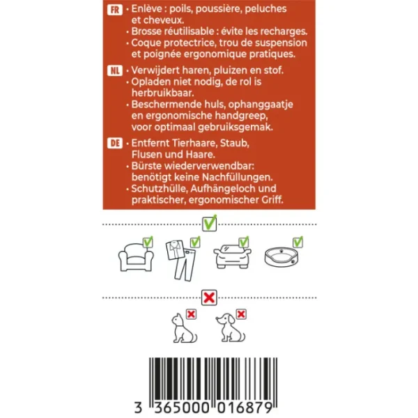 Brosse adhésive lavable, Starwax