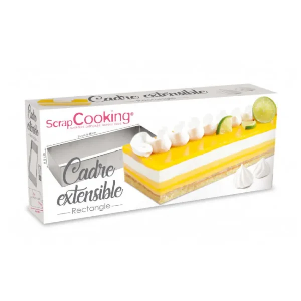 Cadre à pâtisserie extensible rectangle, ScrapCooking