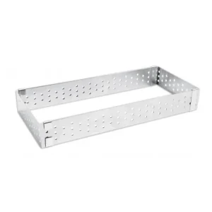 Cadre à tarte rectangle extensible perforé inox, ScrapCooking