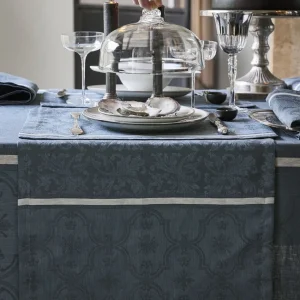 Chemin de table Armoiries Lin Céruléen, Le Jacquard Français