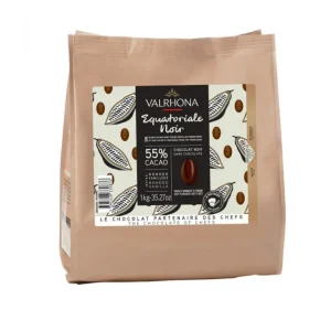 Chocolat à pâtisser & déguster Equatoriale noir 55%, Valrhona