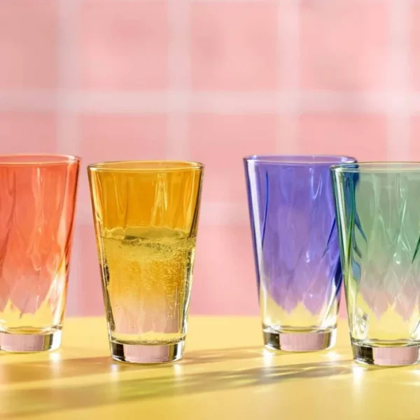 Coffret 4 chopes assorties 30 cl Twist, Léonardo