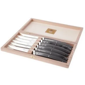 Coffret 6 couteaux à steak Le Thiers® Gris Foncé, Claude Dozorme