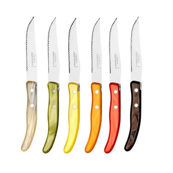 Coffret 6 couteaux à steak Berlingot Automne, Claude Dozorme