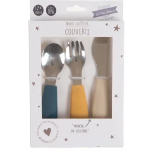 Coffret 3 couverts silicone, Amadeus Les Petits
