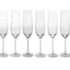Coffret 6 flûtes à champagne Graphik, Table passion