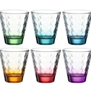 Coffret 6 gobelets assortis Optic Color, Léonardo