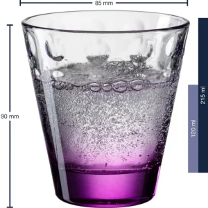Coffret 6 gobelets assortis Optic Color, Léonardo