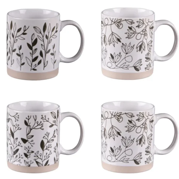 Coffret 4 mugs 35cl Bucolique, Table Passion