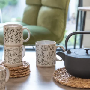 Coffret 4 mugs 35cl Bucolique, Table Passion