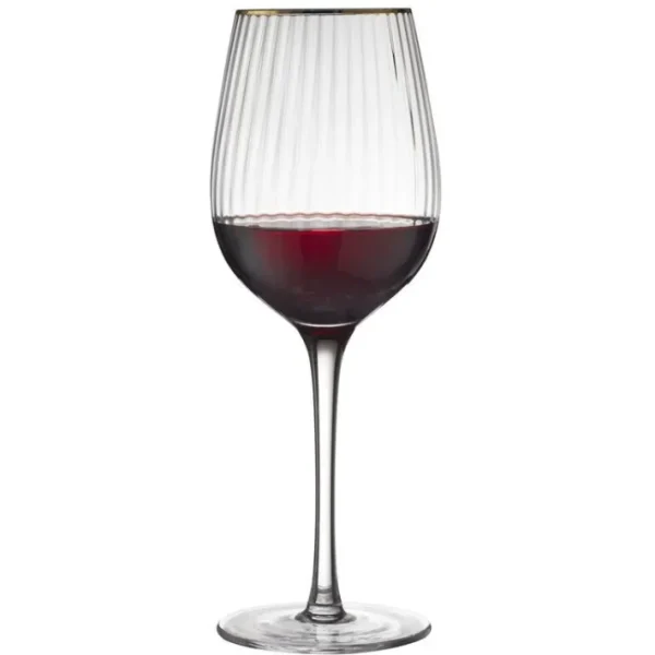 Coffret 4 verres à vin 40 cl Palermo Gold, Lyngby Glas
