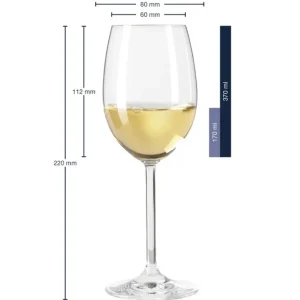 Coffret 6 verres à vin blanc 37 cl Daily, Léonardo