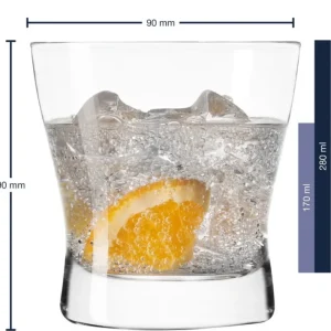 Coffret 6 verres à whisky 28 cl Tazio, Léonardo