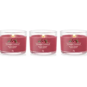 Coffret de 3 Bougies Votives Parfumées Cerise Griotte, Yankee Candle