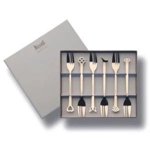 Coffret de 6 Fourchettes à gâteaux Evento, Mepra