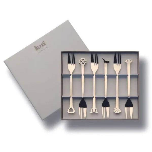 Coffret de 6 Fourchettes à gâteaux Evento, Mepra