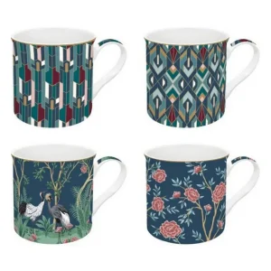 Coffret de 4 mugs 30cl Mandalay, Easy Life