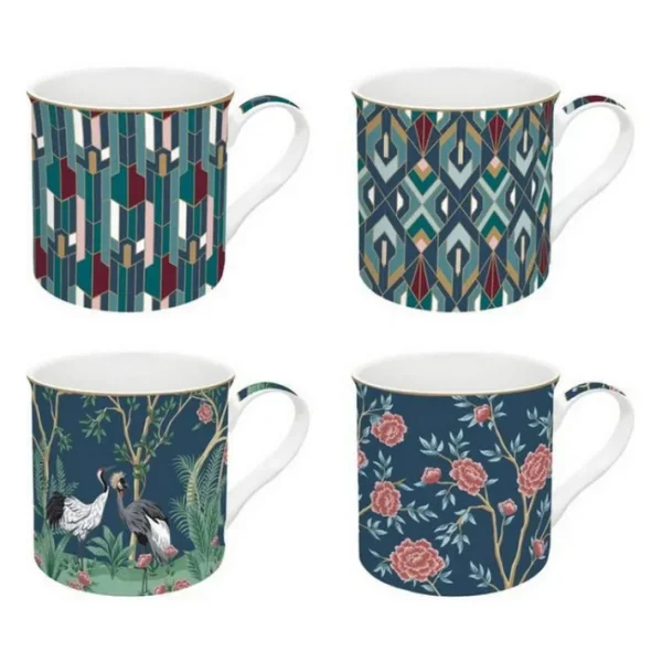 Coffret de 4 mugs 30cl Mandalay, Easy Life